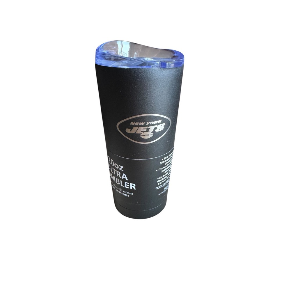 New York jets Ultra Black 20oz Travel Tumbler mug cup NFL official BRAND NEW